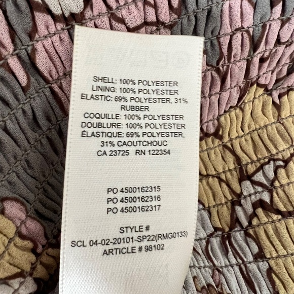 Aritzia Wilfred Ballet Smocked Camisole Tank Top Basalt Grey/Poetic Pink Size M - Picture 6 of 8